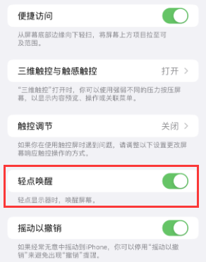 沅江苹果授权维修站分享iPhone轻点无法唤醒怎么办 