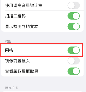 沅江苹果手机维修网点分享iPhone如何开启九宫格构图功能 